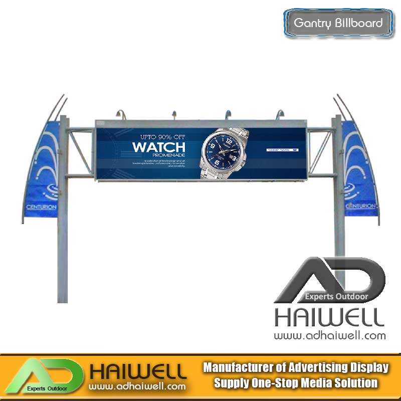 Highway Gantry Outdoor Advertising Display Bilboard Structure