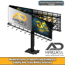 Double Sided V Type Outdoor Advertising Billboard Display Structure