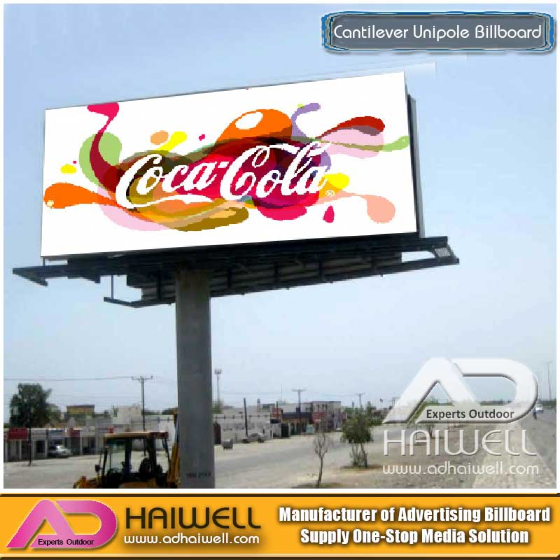 Custom Design Cantilever Advertising Unipole Billboard in China Suppliers