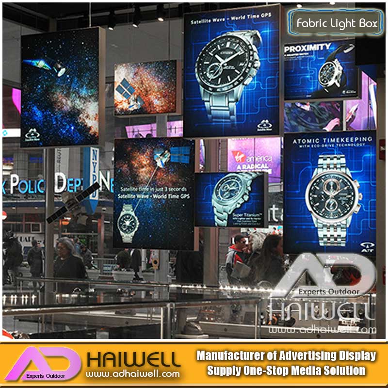 LED Frameless Aluminum Fabric Light Box Digital Display Screen Signage
