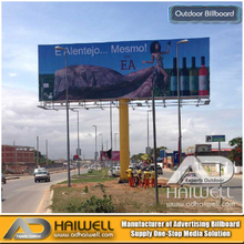 Double Sided Column Metal Outdoor Advertising Billboard Structure