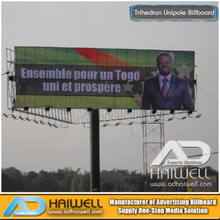 Hot-DIP Galvanized Three Sided Advertising Billboard Structure 