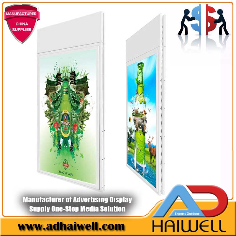Hanging Double Sided Ultra Slim LCD Screen Digital Signage Media Display