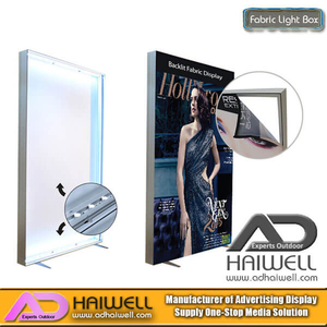 LED Frameless Aluminum Fabric Light Box Digital Display Screen Signage