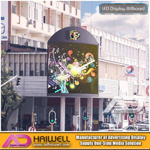 Roof Outdoor Full Color Arc-shaped LED Advertising Display