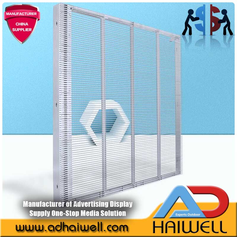 Building Glass Curtain Wall Transparent LED Display